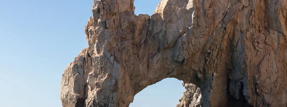 El Arco, the natural rock arch at Land's End where the Sea of Cortez meets the Pacific Ocean, off the tip of Cabo San Lucas