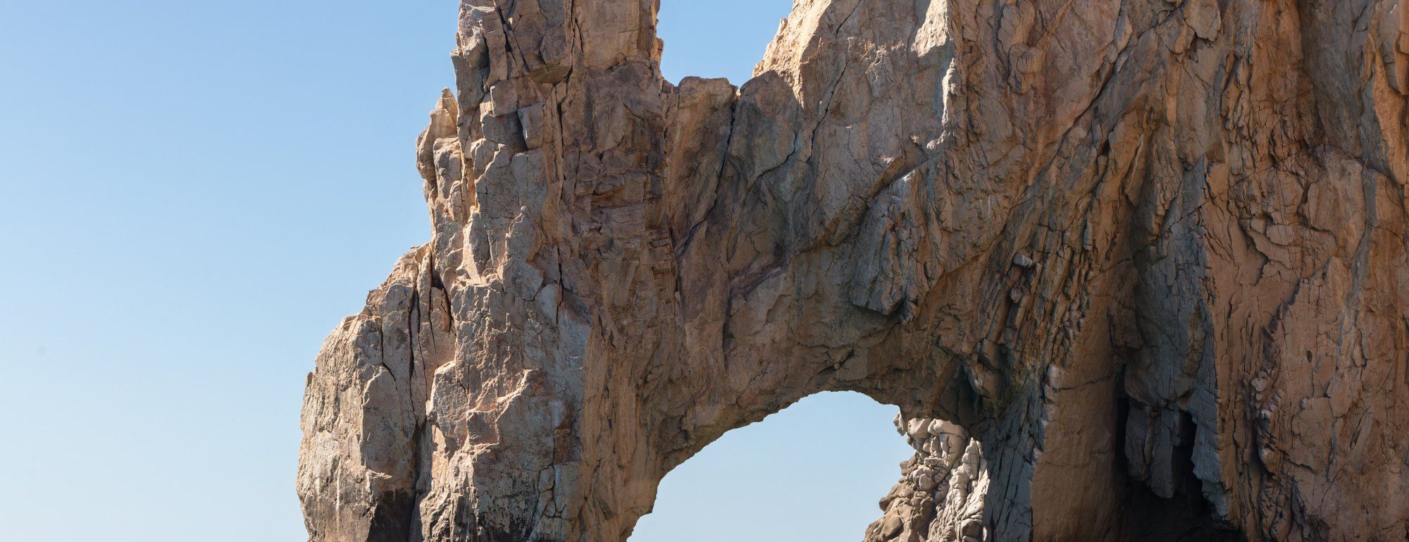 El Arco, the natural rock arch at Land's End where the Sea of Cortez meets the Pacific Ocean, off the tip of Cabo San Lucas