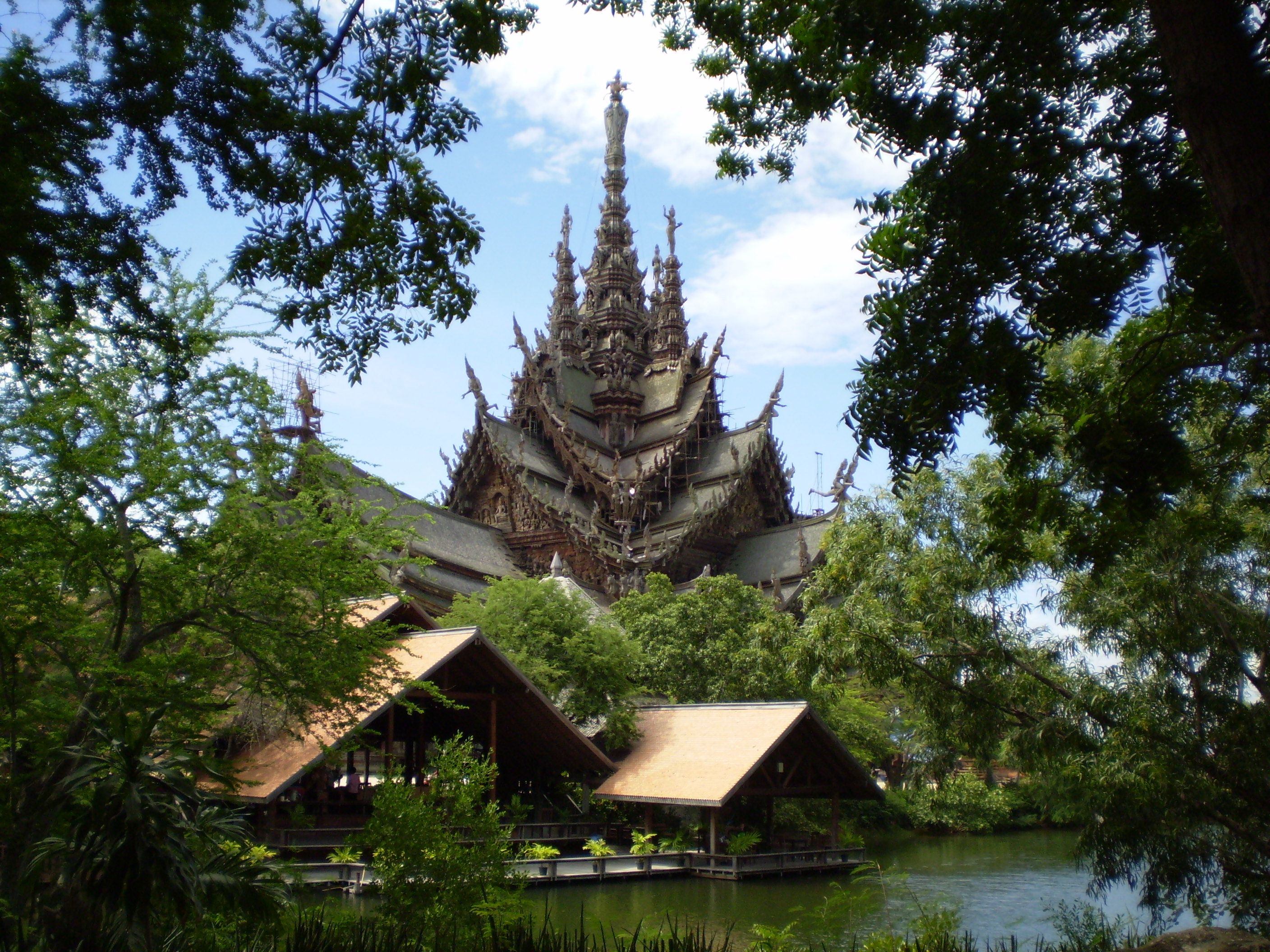 The Sanctuary of Truth, a wooden temple-museum in Naklua, north of Central Pattaya