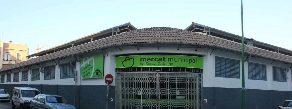 The Mercat de Santa Catalina municipal market building, the neighborhood's social hub