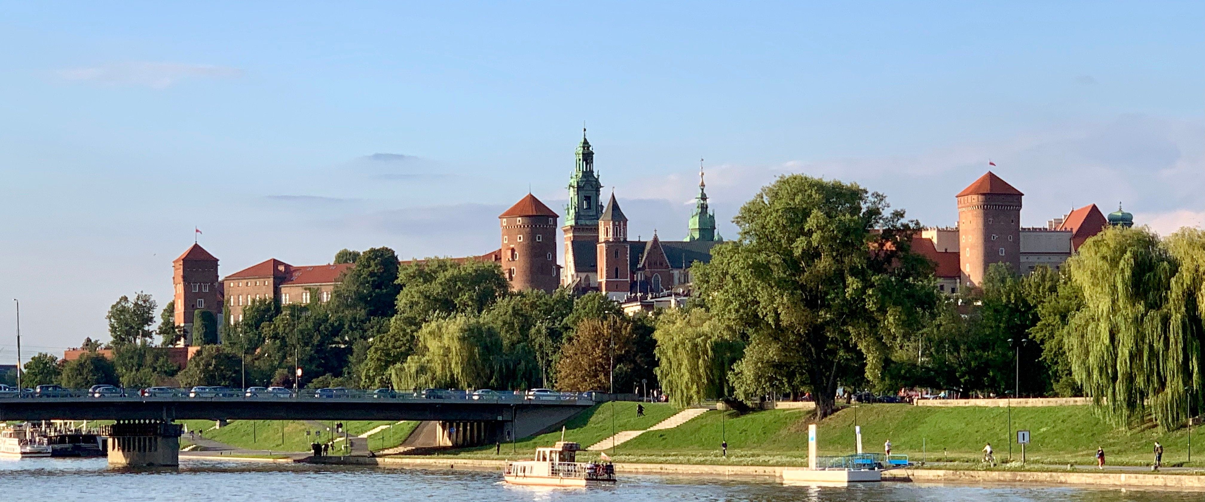 Wawel Castle and Cathedral on their hill above the Vistula River in Kraków