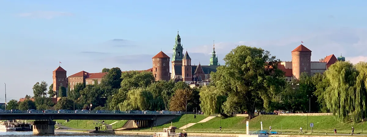 Wawel Castle and Cathedral on their hill above the Vistula River in Kraków