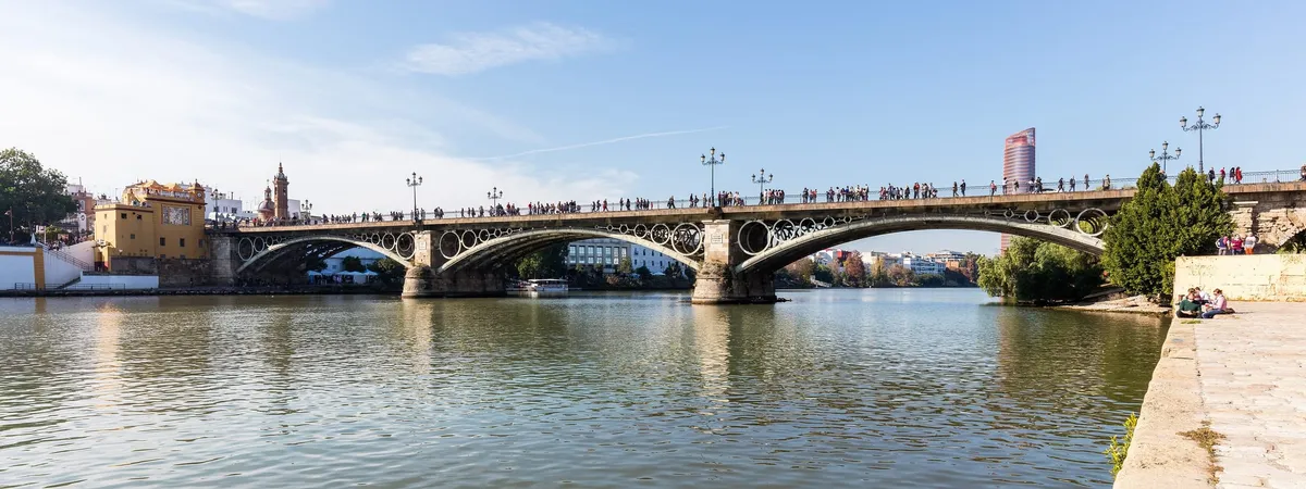 The Puente de Isabel II bridge crossing the Guadalquivir river into Seville's Triana district